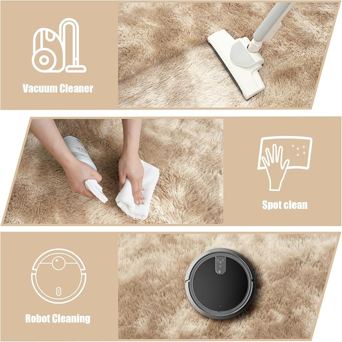 Shag Area Rug for Bedroom 5x8, Fluffy Area Rugs for Living Room, Soft Fuzzy Rug - Image 4