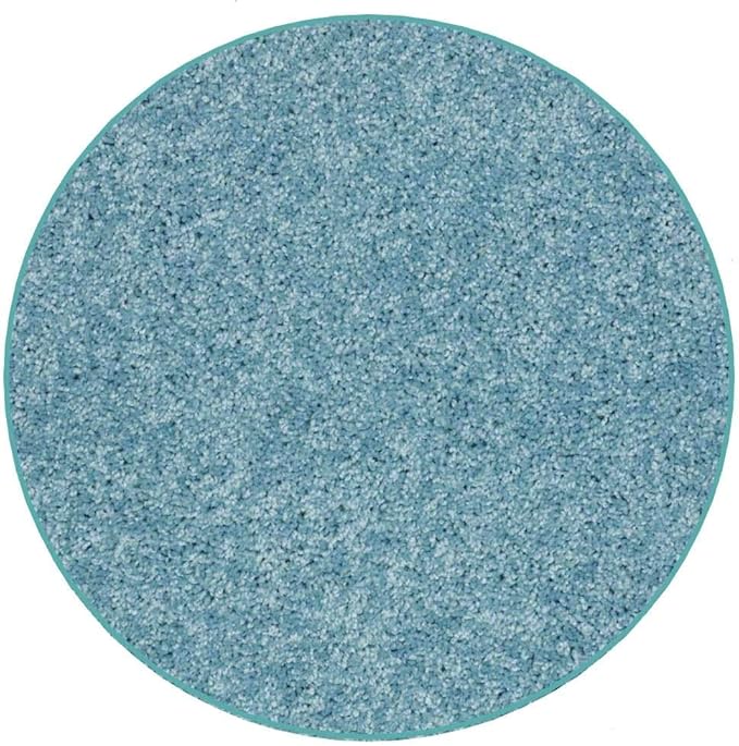 KOECKRITZ Soft and Colorful Kids Classroom Area Rugs (Passes Flammability Pill Test) Many Sizes and Bright Colors to Select from (11' Round, Surf)