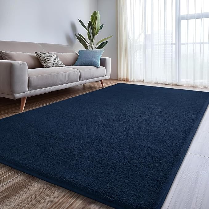 Sour Lemon 10x14 Area Rugs for Living Room, Soft Large Area Rug Fluffy Rugs for Bedroom，Machine Washable Area Rug Non Slip Carpet Rug for Living Room Playroom Kids Room Home Decor