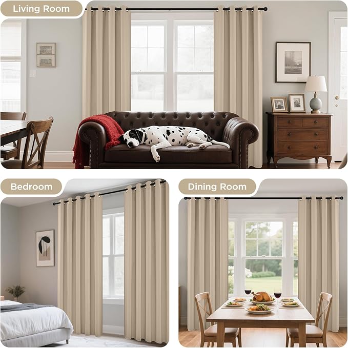 Joydeco Blackout Curtains 108 Inches Long 1 Panel, Thermal Insulated Long - Image 6