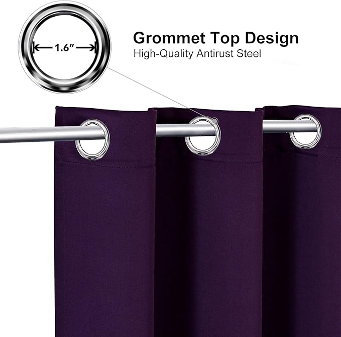 ChrisDowa Blackout Curtains for Bedroom and Living Room 90 Inches Long | 2 - Image 2