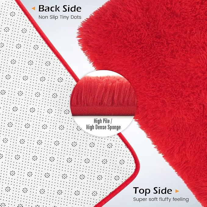 Amearea Premium Soft Area Rug 4x5.3 Feet, Modern Fluffy Rugs - Image 4
