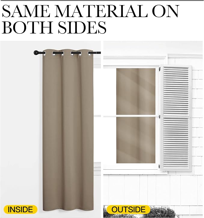 NICETOWN Room Darkening Draperies Window Curtain Panels, 2 Panels, W60 x L84 - Image 5