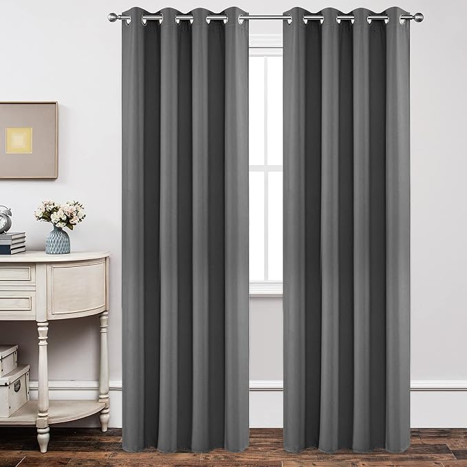 Joydeco Blackout Curtains 95 Inch Length 2 Panels Set, Thermal Insulated Long by JOYDECO