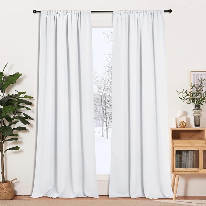 RYB HOME Blackout Curtains for Bedroom 102 inches Long, Privacy Thermal by RYBHOME