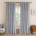 MIULEE Greyish White Velvet Blackout Curtains 52x72 inches 2 Panels | Luxury by MIULEE