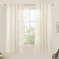 Natural Semi Sheer Linen Curtains 60 Inch by LAMIT
