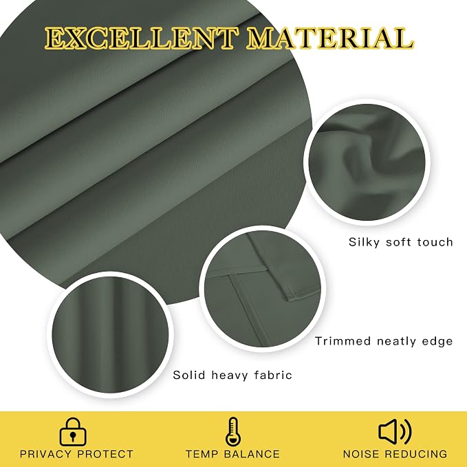 NICETOWN Blackout Living Room Curtain 95 inches Long - Image 4
