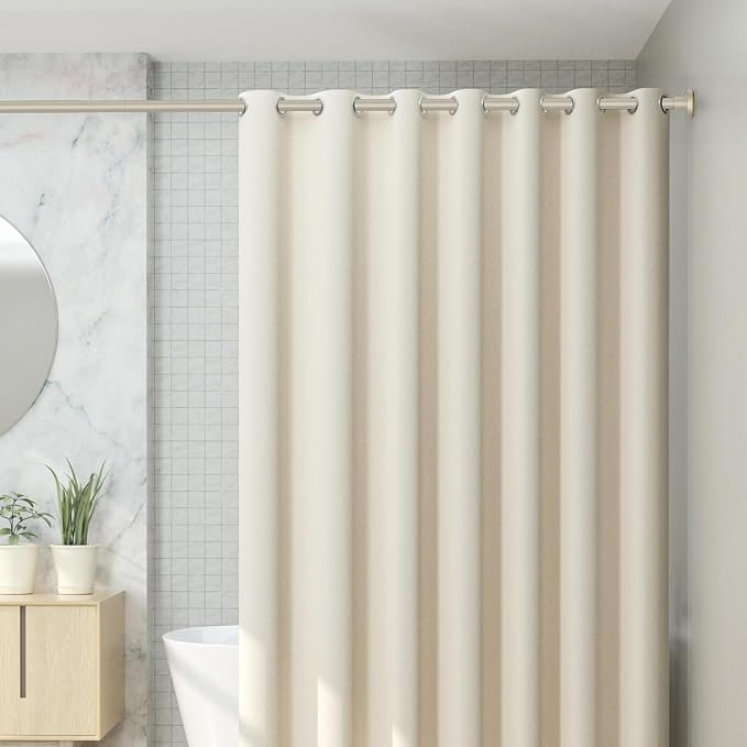 CorkLatta Brushed Nickel Shower Curtain Rod 31 to 92 Inch, 1 Inch Diameter - Image 7