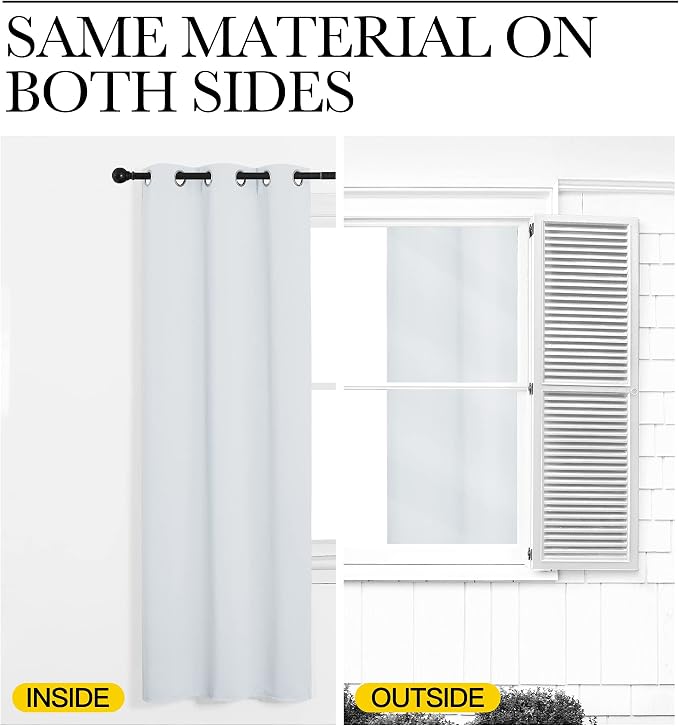 NICETOWN Bedroom Blackout Curtains Panels, 1 Pair, 55 inches by 94 Inch - Image 5