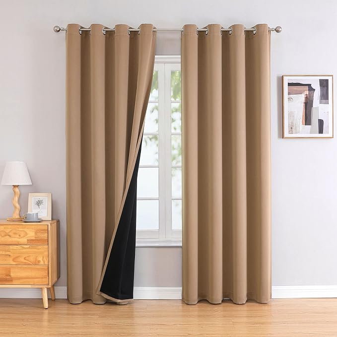 ChrisDowa 100% Blackout Curtains 102 inch Long by ChrisDowa