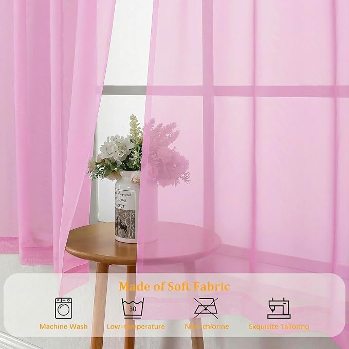 Gwine Sheer Curtains 72 Inch Length - Image 8