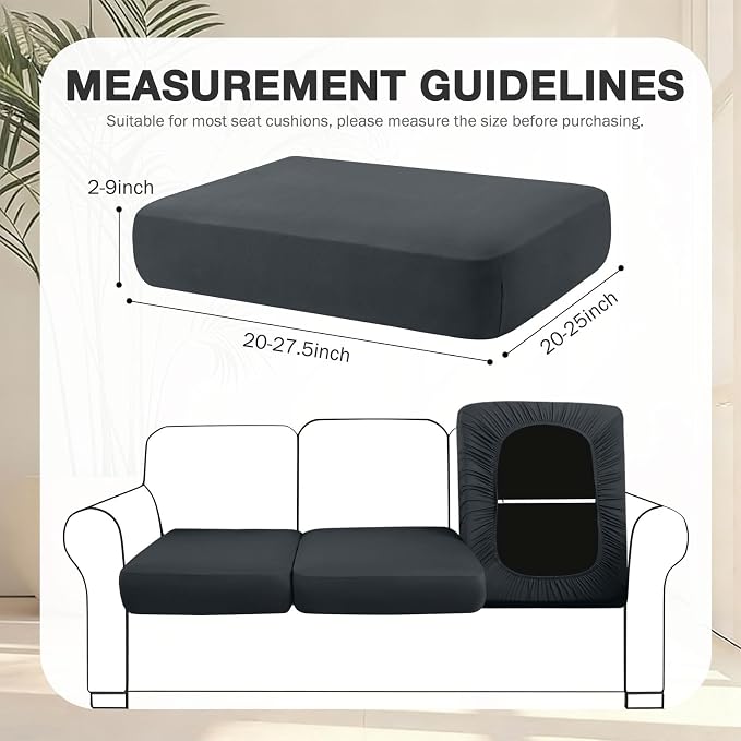 hyha 4Pcs Patio Cushion Covers, Stretch Outdoor Couch Cushion Covers, Washable - Image 2