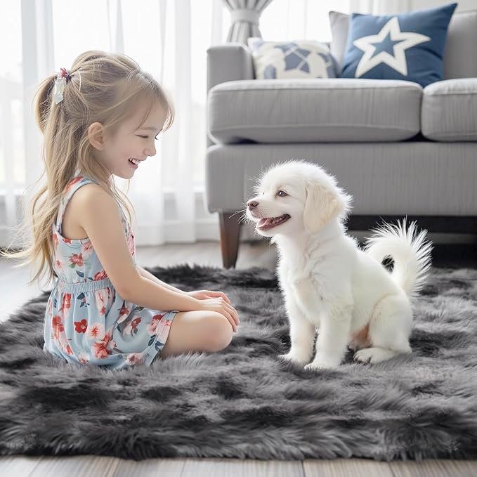 8x10 Area Rugs for Living Room Bedroom, Large Area Rug Shag Shaggy Carpet Soft - Image 7