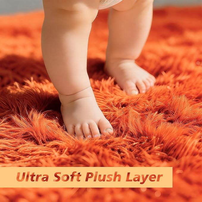 Shag Area Rug for Bedroom 4x6, Soft Fuzzy Rug Non-Shedding Indoor Plush Carpet - Image 2