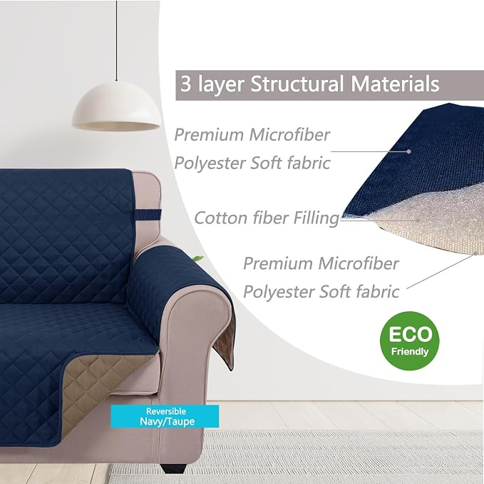 U-NICE HOME 4 Seater Sofa Cover 91 Inch Large Couch Covers - Image 4