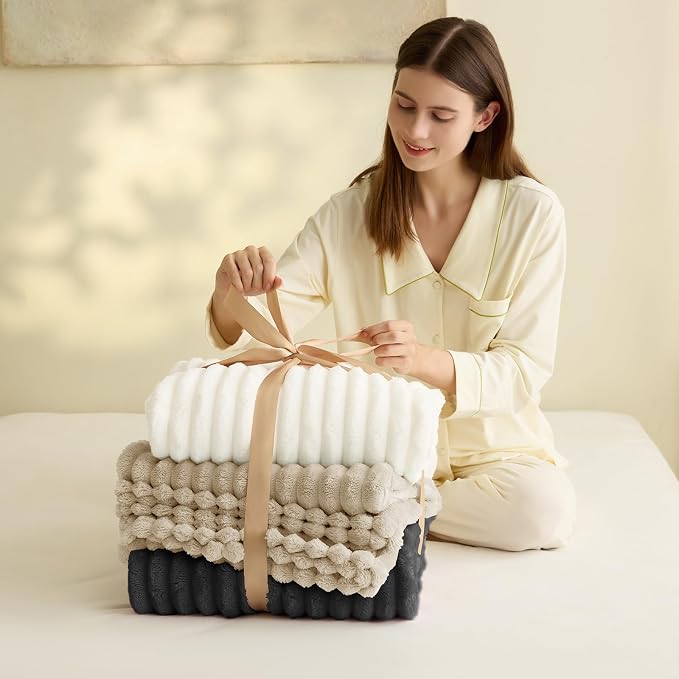 HIMEET Linen Ribbed Throw Blanket - Image 4