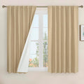 Natural Linen Full Blackout Window Curtains by LAMIT