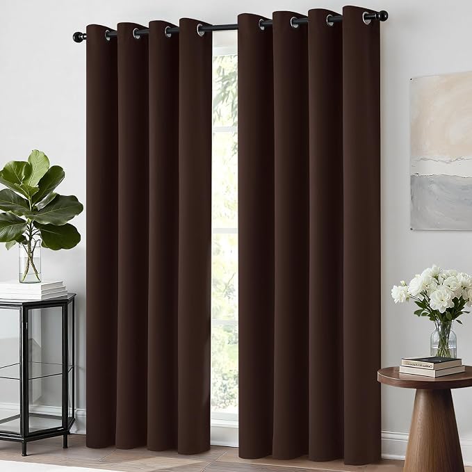 Yakamok Blackout Room Darkening Insulated Grommet Panels Window Curtains - Image 9
