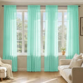 MIULEE Aqua Sheer Curtains 96 Inches Long 4 Panels 42 x 96 Inches | Light by MIULEE