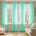MIULEE Aqua Sheer Curtains 72 Inches Long 4 Panels 42 x 72 Inches | Light by MIULEE