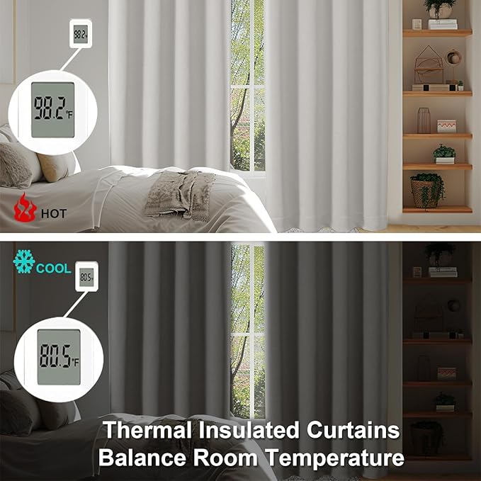 Simplebrand Ava Natural Short Blackout Curtains - Image 5