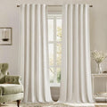 MIULEE Velvet Curtains 52x96 inches 2 Panels Ivory Room Darkening Curtains | by MIULEE