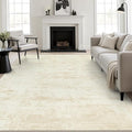 9x12 Area Rug Living Room: Modern Washable Indoor Soft Carpet Beige | by FXRHLP
