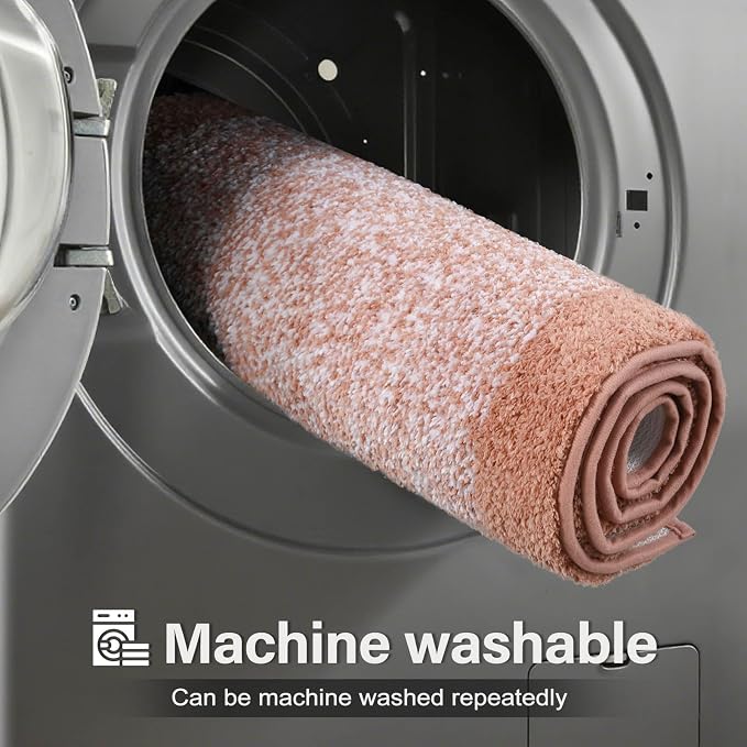 Bathroom Rugs 24x17 Non Slip Washable, Soft Absorbent Quick Dry Mats - Image 9