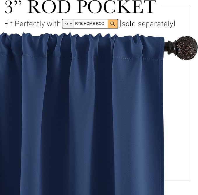 RYB HOME Large Blackout Curtains - Image 2