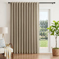 INOVADAY Extra Wide 100% Blackout Linen Curtains 102x84 Earthy Beige | Linen by INOVADAY