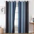 Estelar Textiler Navy Blue and Black Ombre Blackout Curtains 90 Inches Long 2 by ESTELARTEXTILER