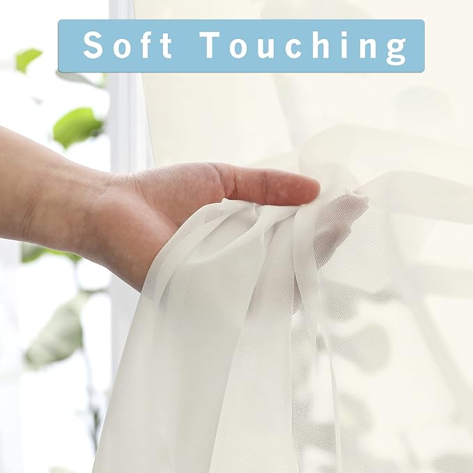 Sheer Curtains 90 Inches Long, Elegant Sheer Curtains - Image 9