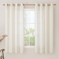 68 Inch Semi Sheer Linen Curtains by LAMIT