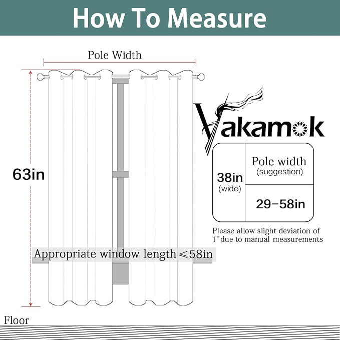 Yakamok Blackout Curtains Room Darkening Thermal Insulated Grommet top Window - Image 7