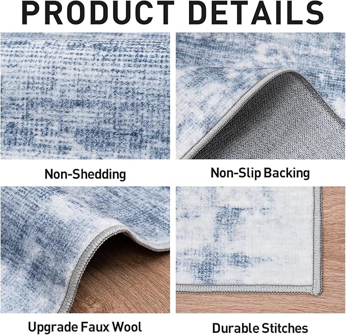 6x9 Area Rugs Washable Rug: Large Modern Abstract Living Room Rug Soft - Image 5