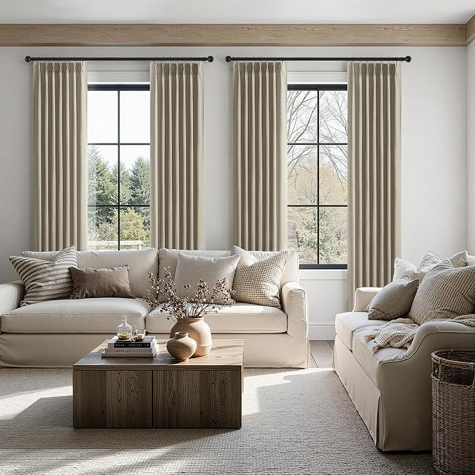 120 Inches Long Pinch Pleated Semi Sheer Curtains - Image 6