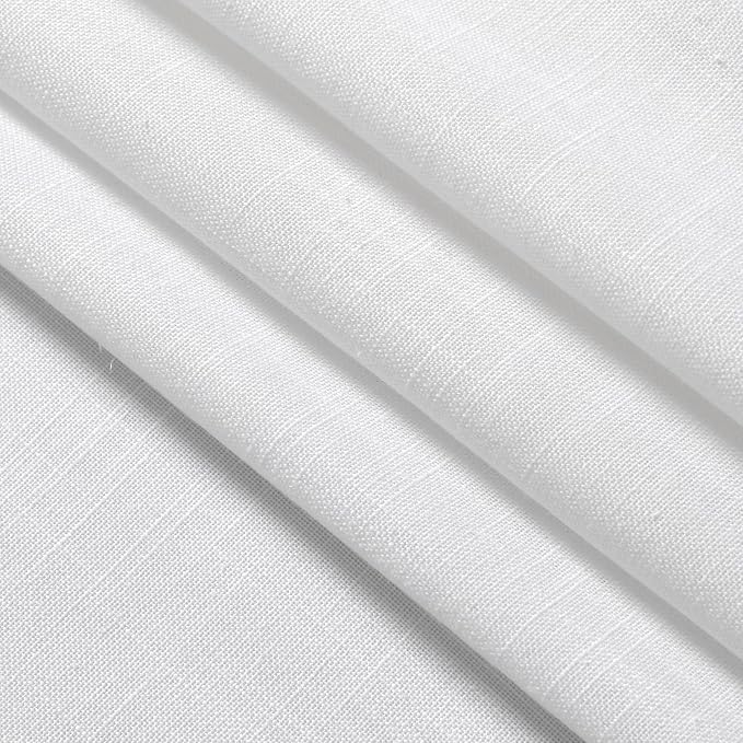 Nanspring 24 Inch White Linen Curtains - Image 7