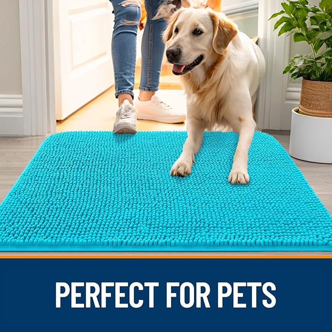 OLANLY Dog Door Mat for Muddy Paws 54x32, Absorbs Moisture and Dirt, Absorbent - Image 6