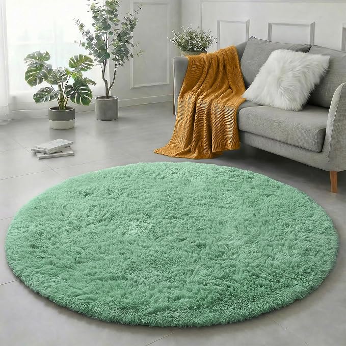 Amdrebio Sage Green Round Rug 6Ft - Image 3
