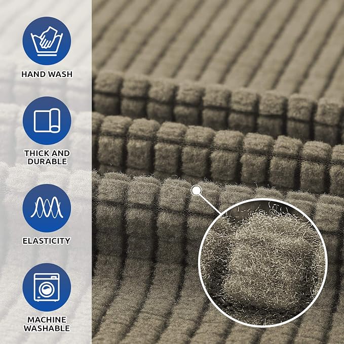 KEKUOU Stretch Oversized Sofa Slipcover 1 Piece Couch Sofa Cover Furniture - Image 3