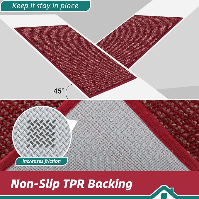 BEQHAUSE Dirt Trapper Door Mat 24" x 60", Non-Slip Washable Doormats, Low - Image 6
