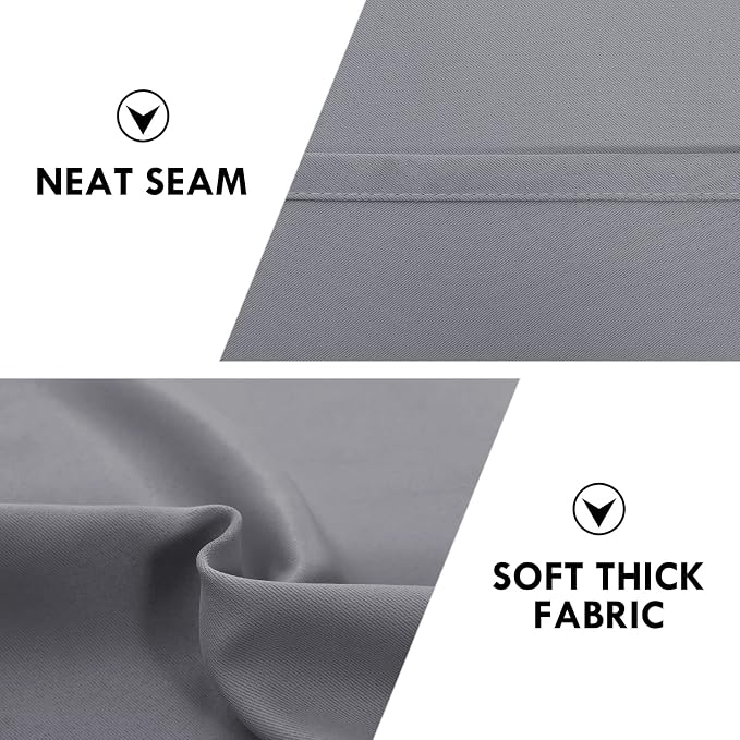 DWCN Grey Blackout Curtains for Bedroom – Rod Pocket Thermal Insulated Energy - Image 6