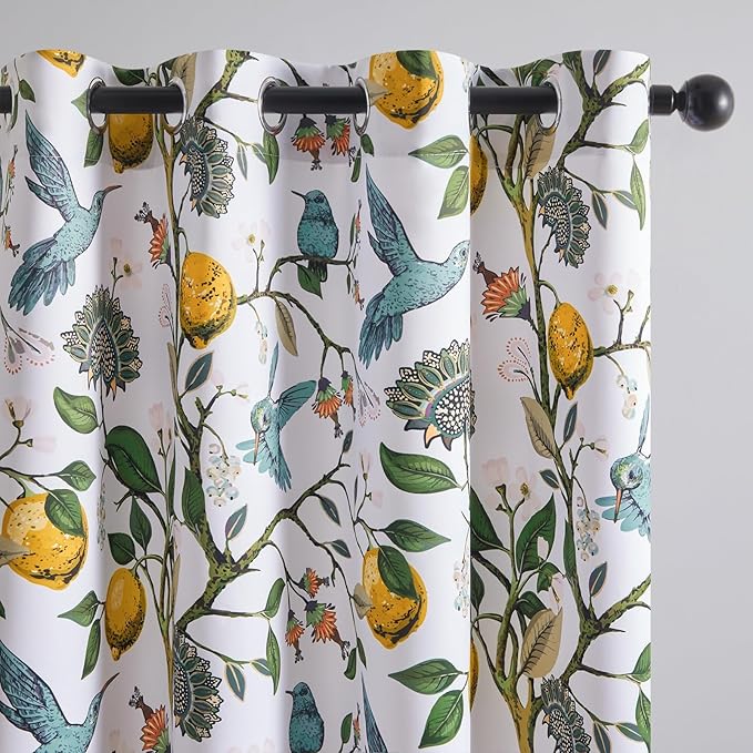 Topfinel Floral Curtains & Drapes Coquette Winter Blackout Elegant Vintage by Topfinel