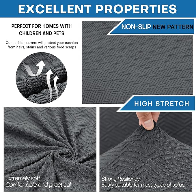 XINEAGE 2026 New 4 Pieces Extra Large Couch Covers - Image 5