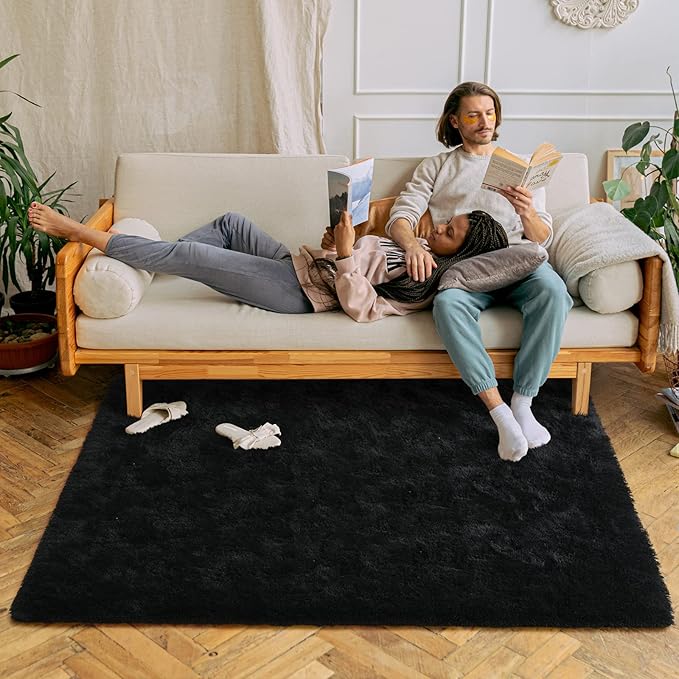 Chicrug Soft Area Rugs for Bedroom Living Room Plush Fluffy Rug 4x6 Feet - Image 2