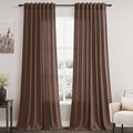 Nanspring Mocha Mousse Curtains 90 Inch Length 2 Panel Set Back Tab Rod Pocket by Nanspring