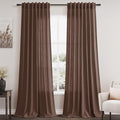 Mocha Mousse Curtains 90 Inch Length 2 Panel Set Back Tab Rod Pocket Linen Boho by Nanspring