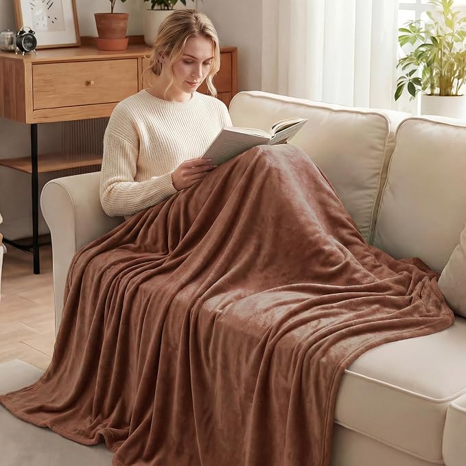 Exclusivo Mezcla Fleece Brown Throw Blanket - Image 2