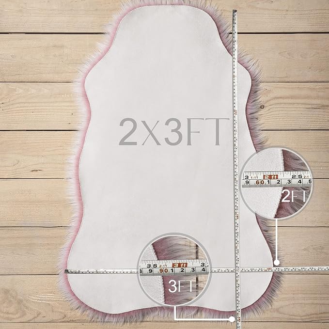 Ashler Faux Fur Rug, Fluffy Shaggy Area Rug Ultra Soft 2.2 x 6 Feet Rectangle - Image 6